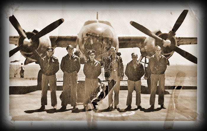 Martin O\'Donnelll with B-26 Crew