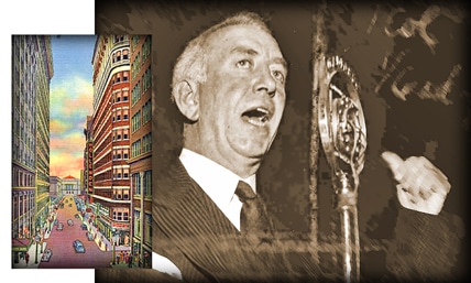 Campaign speech from the Hollenden House Hotel