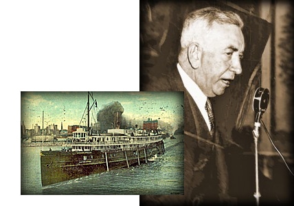 Ship-to-shore speech from the Great Lakes steamer Easter States
